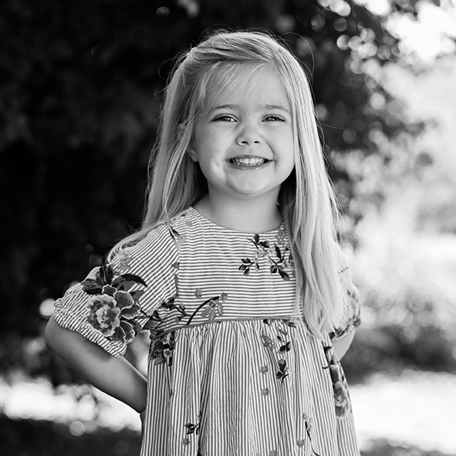 a kid smiling